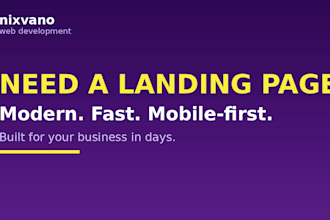 build a modern responsive landing page for your business
