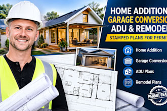 do home addition garage conversion adu and remodel stamped plans for permit