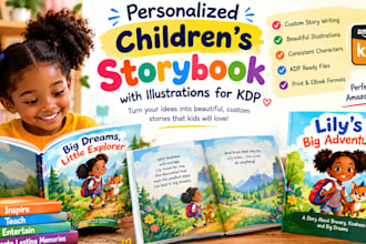 write personalized kids storybook with illustrations for KDP