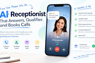 turn your phone into an ai receptionist that answers, qualifies and books calls