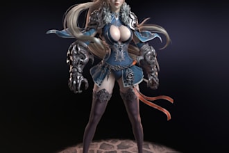 sculpt 3d character, 3d model, 3d sculpture for 3d printing with zbrush, blender