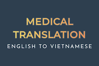 translate medical texts to vietnamese