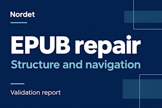 repair epub structure and navigation errors