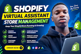 be your shopify virtual assistant for product and orders