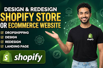 create a new shopify store, build shopify store, design or redesign shopify