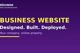 build a complete business website for your company