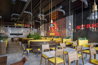 burger restaurant design,modern diner,cafe bar layout,3d bar interior,coffeeshop