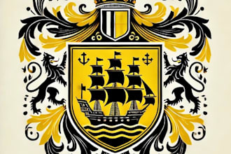 create custom heraldic crest and coat of arms logo