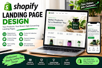 design a high converting shopify landing page with pagefly