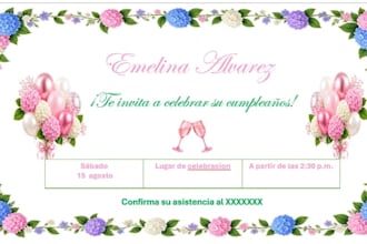 design a beautiful personalized digital invitation