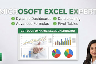 create automated excel dashboard, formulas, and pivot tables