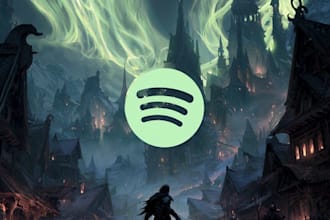 design fantasy album cover for spotify and streaming