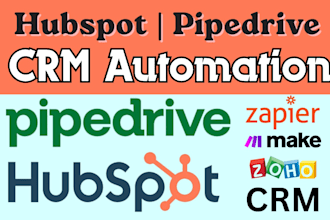 setup hubspot crm pipedrive sales pipeline automation workflows expert