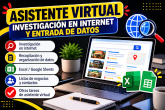be your spanish virtual assistant for data entry and web research