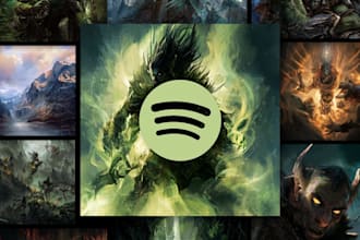 design dark fantasy spotify album cover