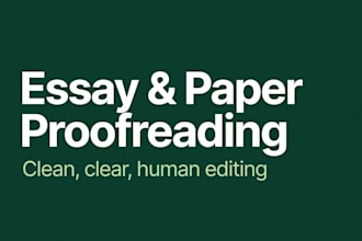 proofread and edit your essay, paper, or application