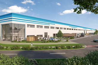 create 3d warehouse design, 3d data center, commercial building, factory design