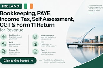 handle irish bookkeeping paye income tax self assessment cgt form 11 return