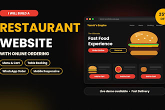 build a professional restaurant website with online