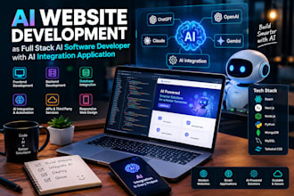 ai website development as full stack ai software developer with ai