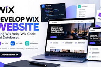 develop wix website using wix velo, wix code and databases