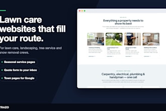 build a lawn care website, landscaping website or tree service website