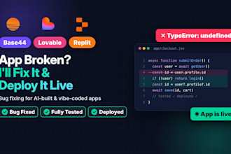 be your base44 expert lovable replit developer bug fixing migration deployment
