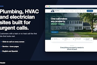 build a plumbing website, hvac website or electrician website