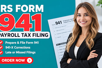 prepare file and correct irs form 941 quarterly payroll tax returns