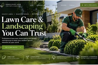 design squarespace landscaping website lawn care gardening website
