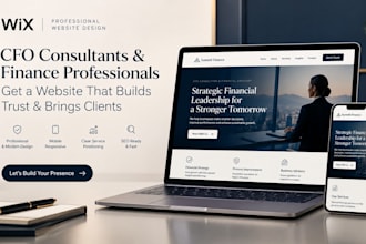 wix website for cfo consultants website design finance professional website