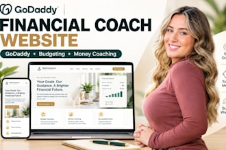 build a godaddy financial coach website design for budgeting and money coaching