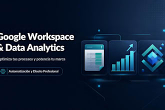 google workspace automation, data analysis, and canva design