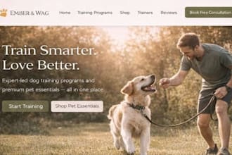 design squarespace mobile pet grooming website dog service website