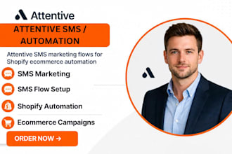 set up attentive SMS marketing flows for shopify campaign ecommerce integrations