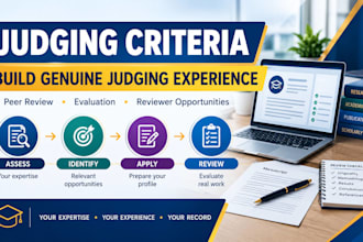 help build judging experience for academic judging criteria and peer review