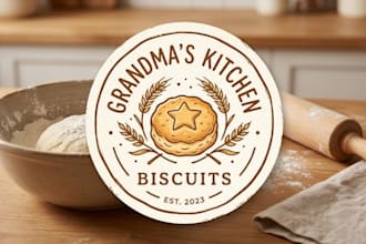 design simple biscuits logo for kitchen