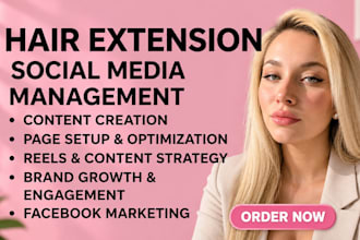 social media marketing manager for hair extension beauty brand