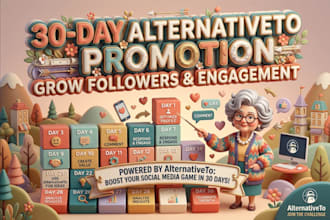 do 30day alternativeto promotion, social marketing for real followers engagement