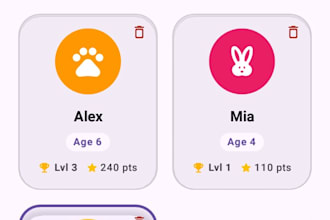 design creative UI UX kids learning and educational games
