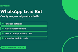 build a whatsapp lead qualification bot with n8n and cloud API