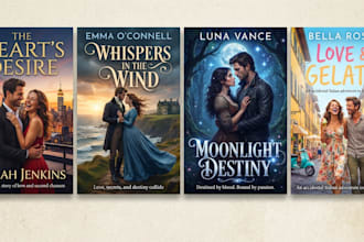 design professional illustration for romance book cover