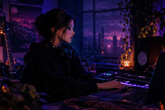 produce darkwave, synthwave, dark ambient and cinematic electronic music