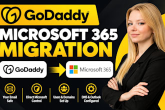 migrate godaddy microsoft 365, office to microsoft 365
