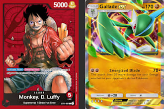 design anime tcg cards and editable trading card templates
