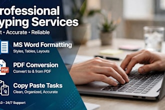 do professional typing from handwritten notes to word or PDF