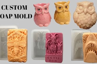 create custom sculptural soap mold resin epoxy mold design for your artwork