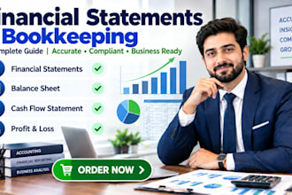 prepare financial statements, profit and loss, balance sheet and cash flow