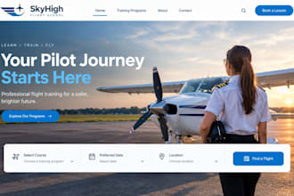 build flight school website wix aviation training website with booking