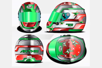 design high quality custom f1 helmate logo with unlimited revision